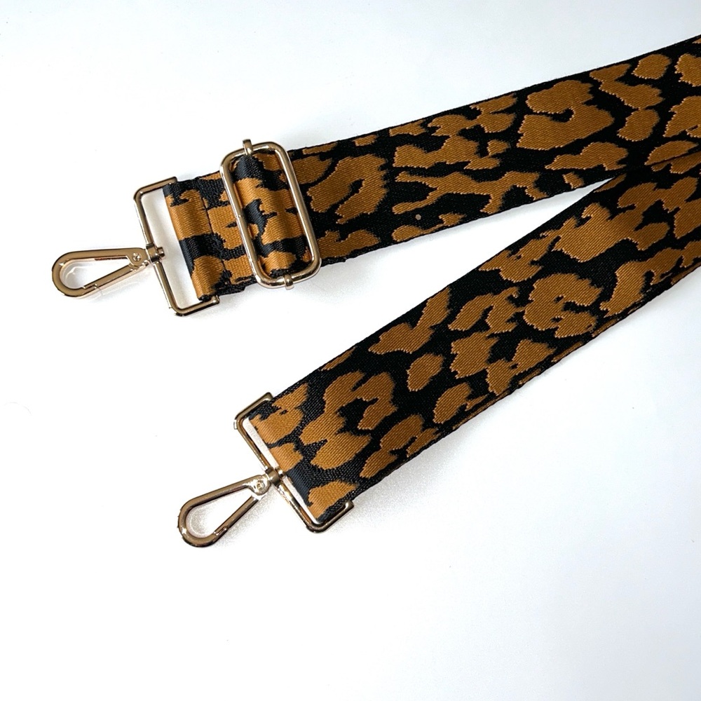 Purse Guitar Strap Animal Print Brown Black - Picture 4 of 10